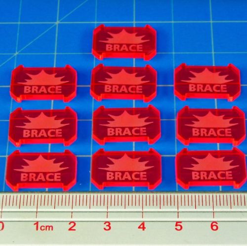 LITKO Fluorescent Pink Brace Defense Tokens Compatible with Star Wars Armada (10)